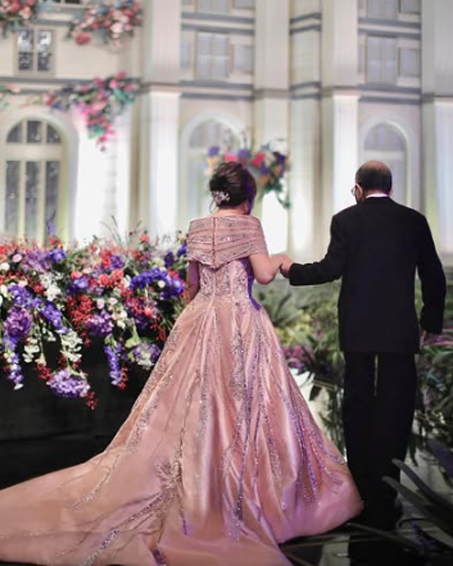 GC017 - Blush Eclipse: A Gown of Golden Dusk