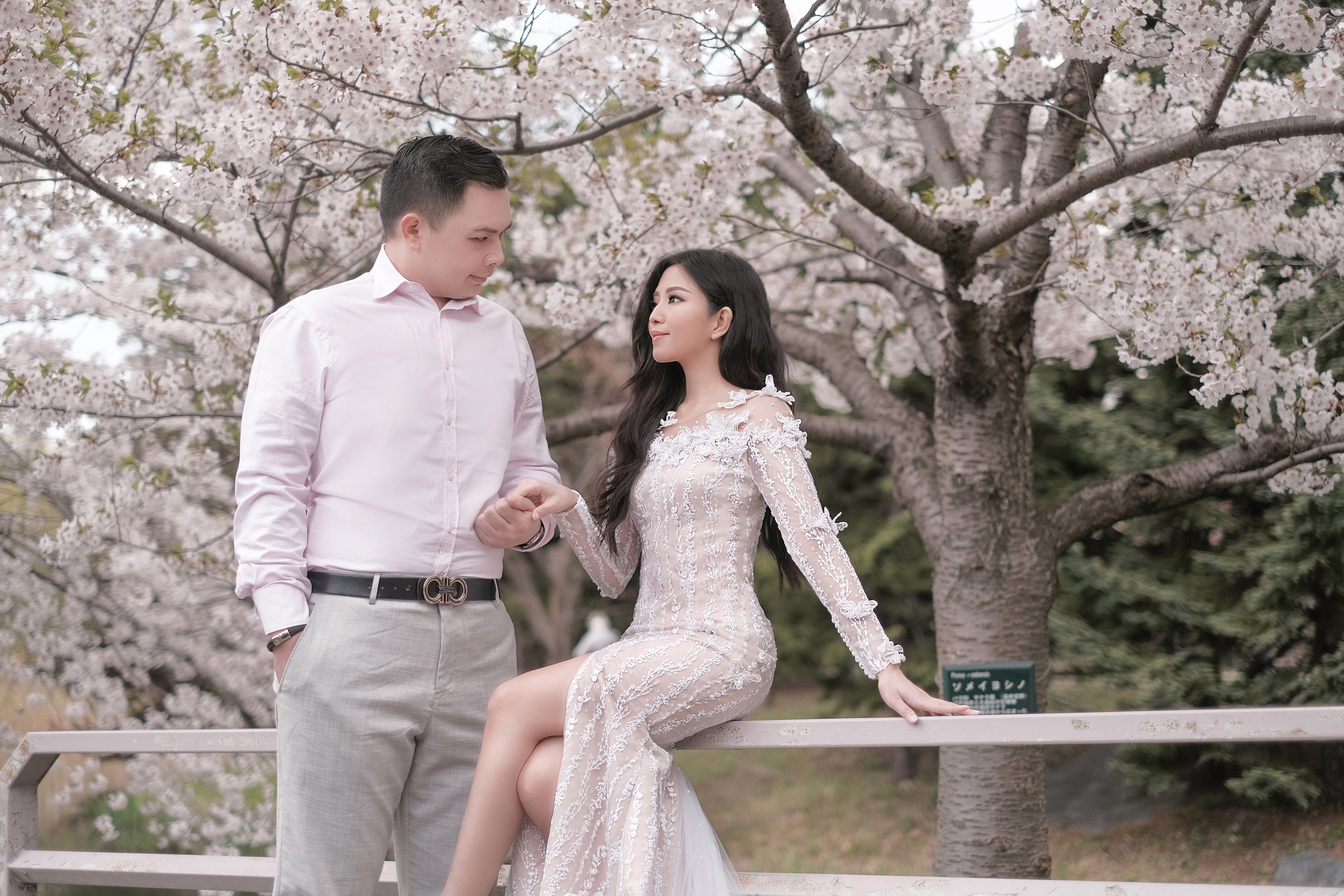 WC026 - Ethereal Grace: Nude Mermaid Gown with Lace and Butterfly