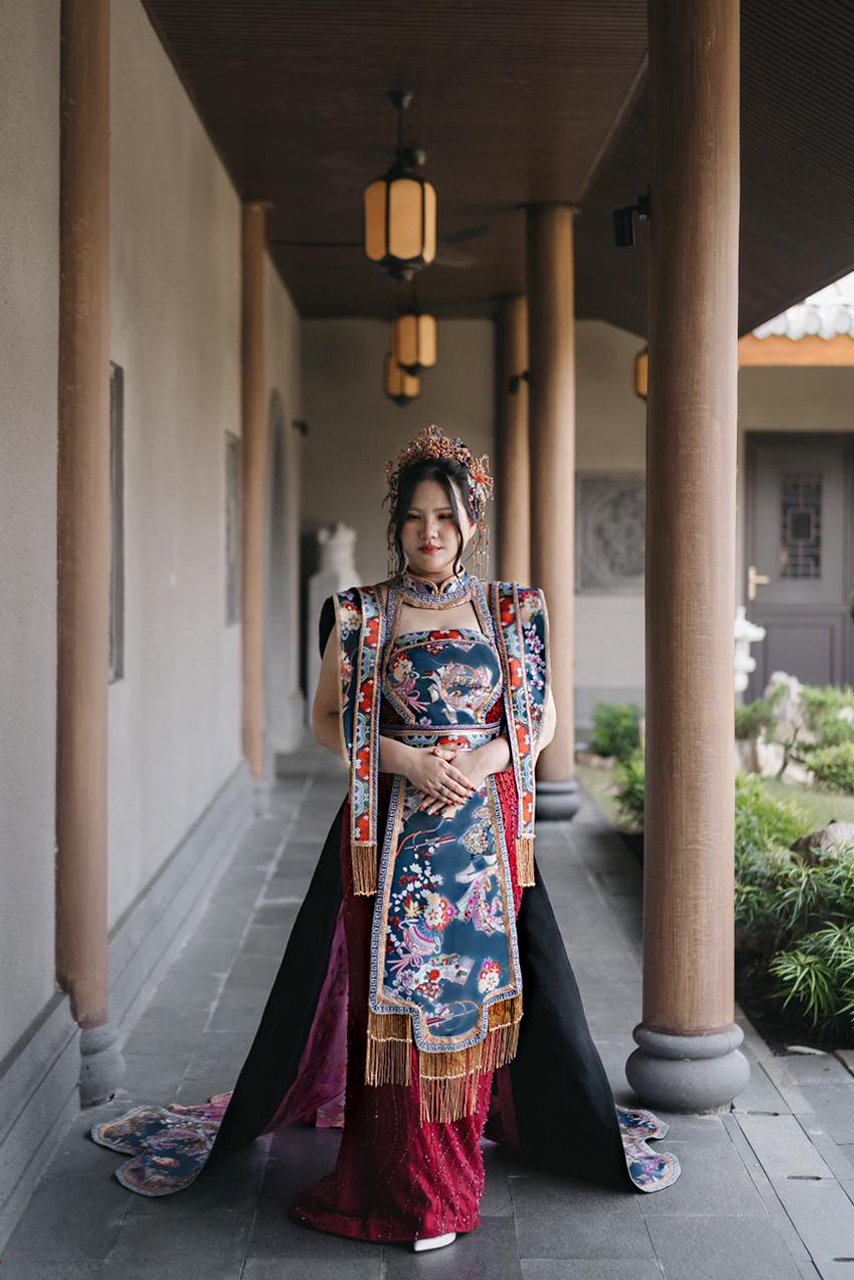 CC006- Versatile Colorblocking Modern Cheongsam