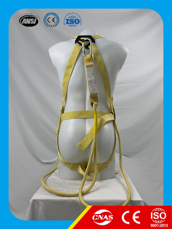 full body harness with double lanyard