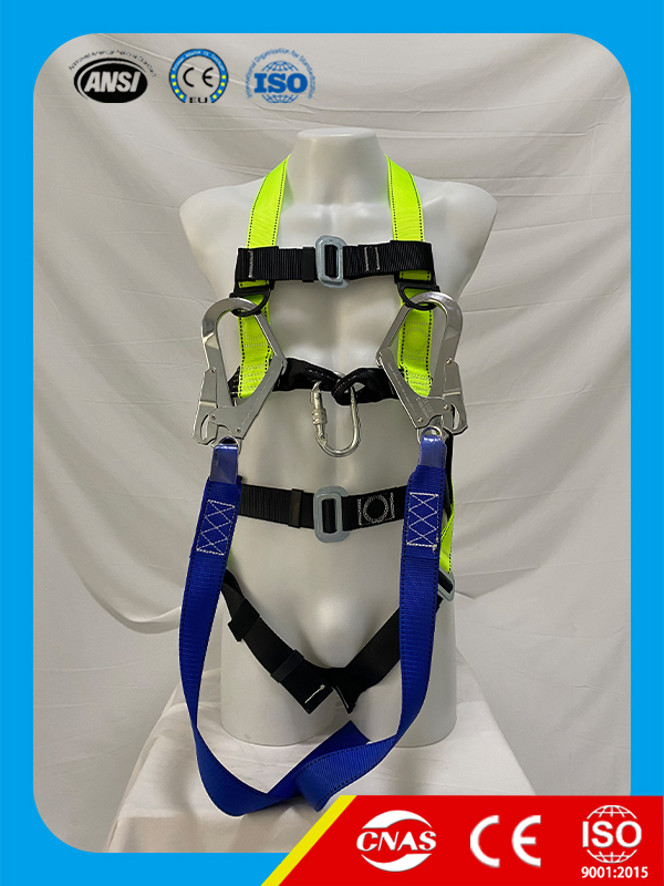 full body harness with double lanyard set