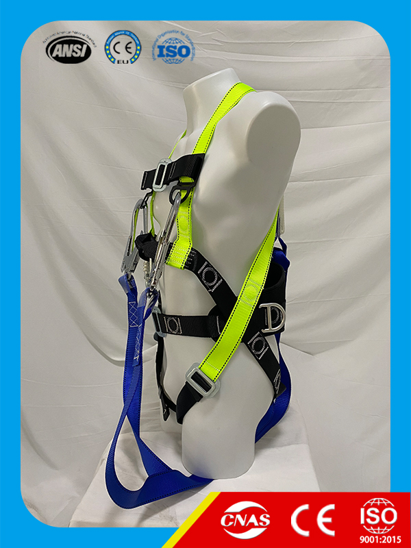 full body harness with double lanyard set