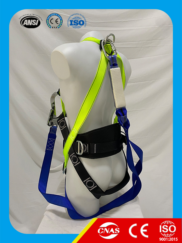 full body harness with double lanyard set
