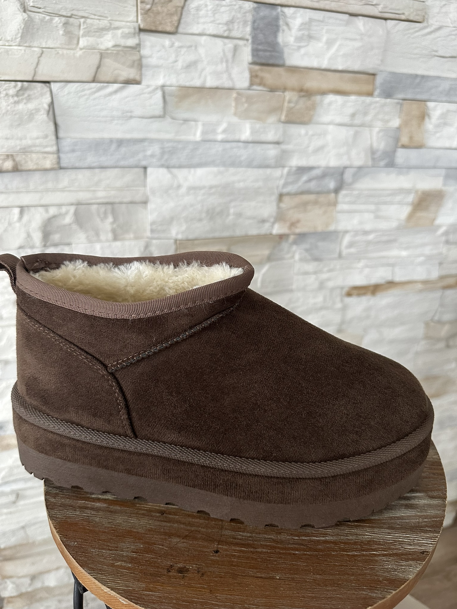 UGG stiliaus rudi batai su kailiuku