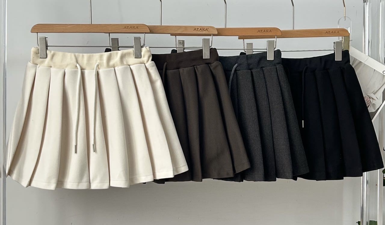 Pilkas klostuotas sijonas 