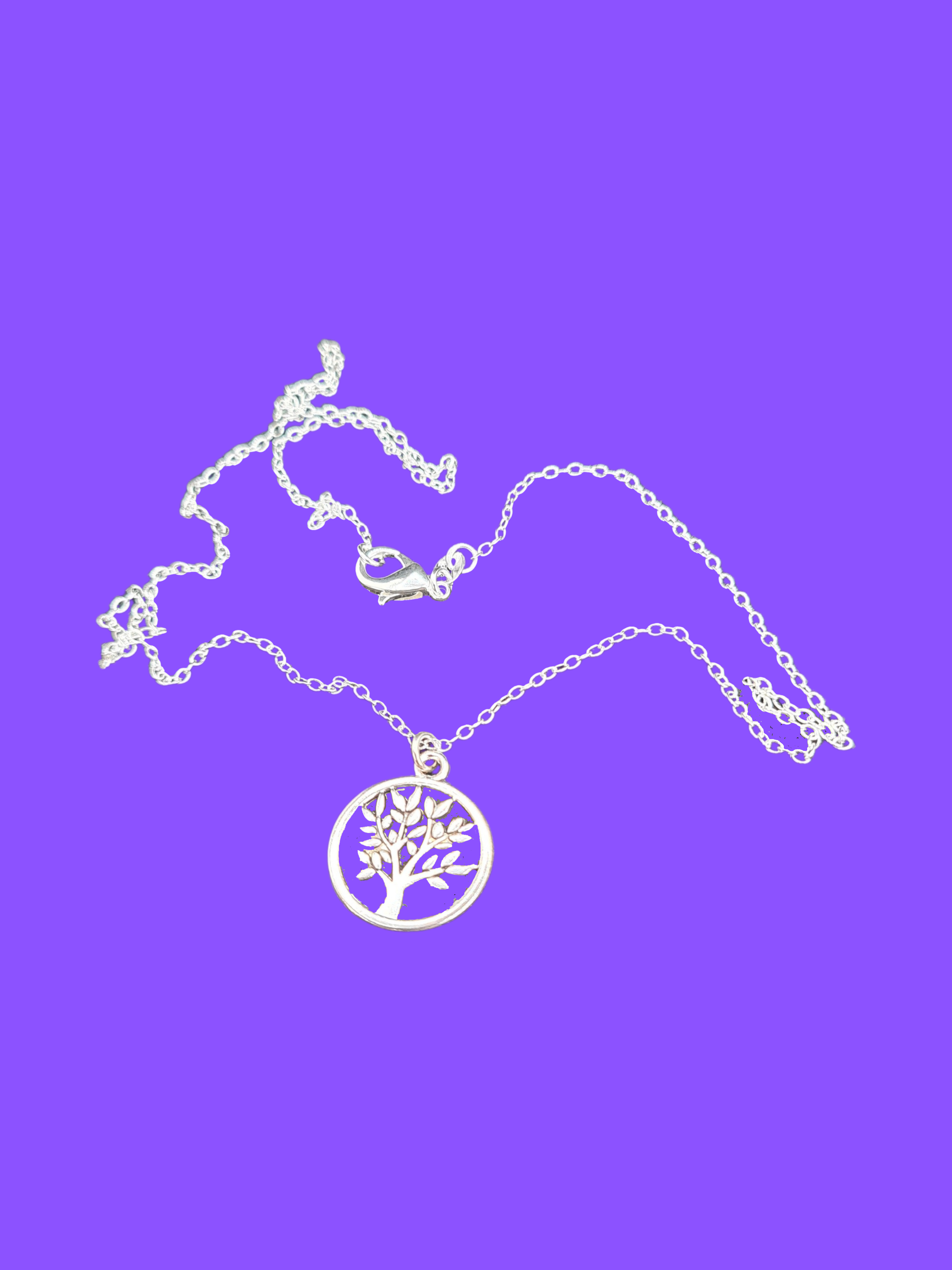 Tree of Life Necklace – 925 Sterling Silver 18-Inch Chain and Clasp