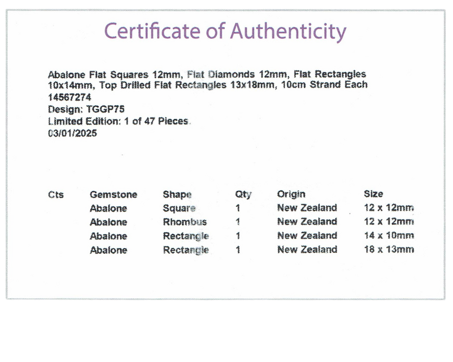 Abalone Flat Square Earrings with 925 Sterling Silver Hooks