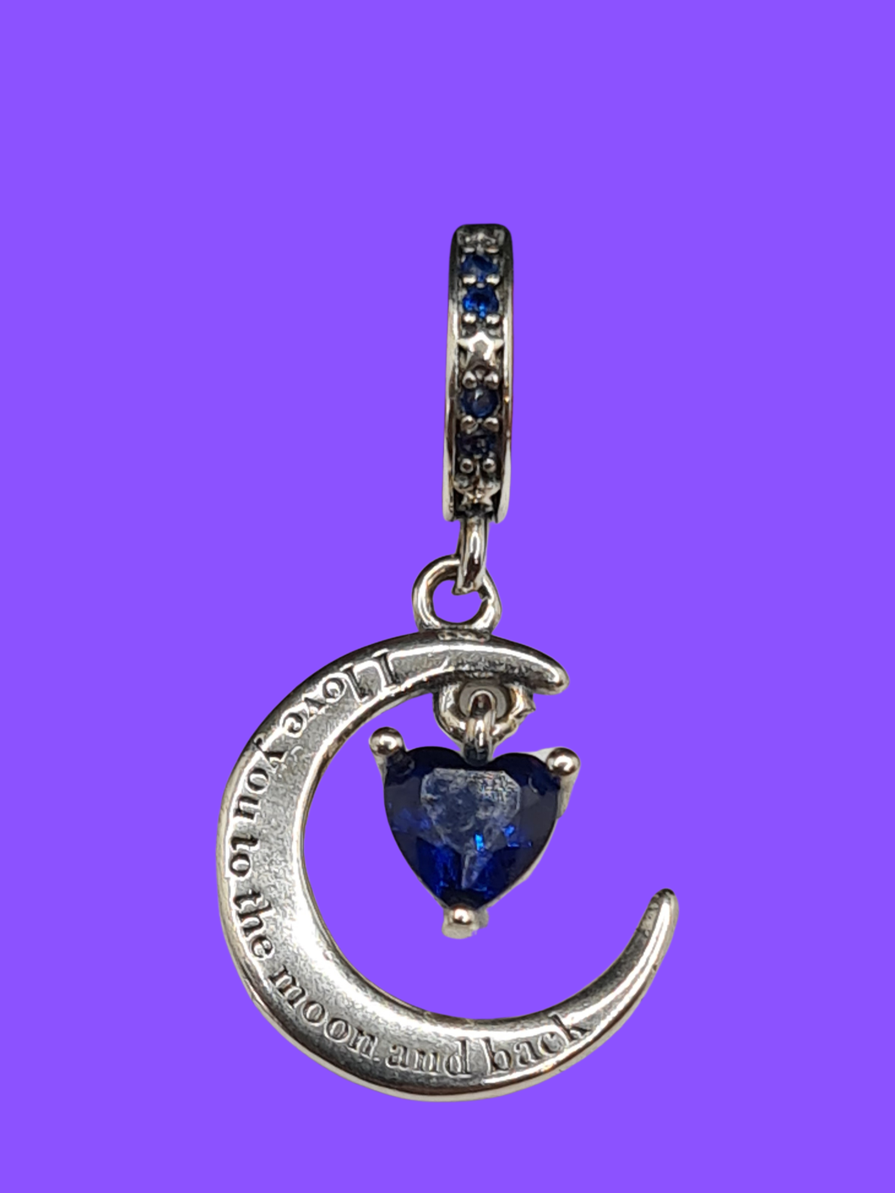Moon Crescent Charm – 925 Sterling Silver 