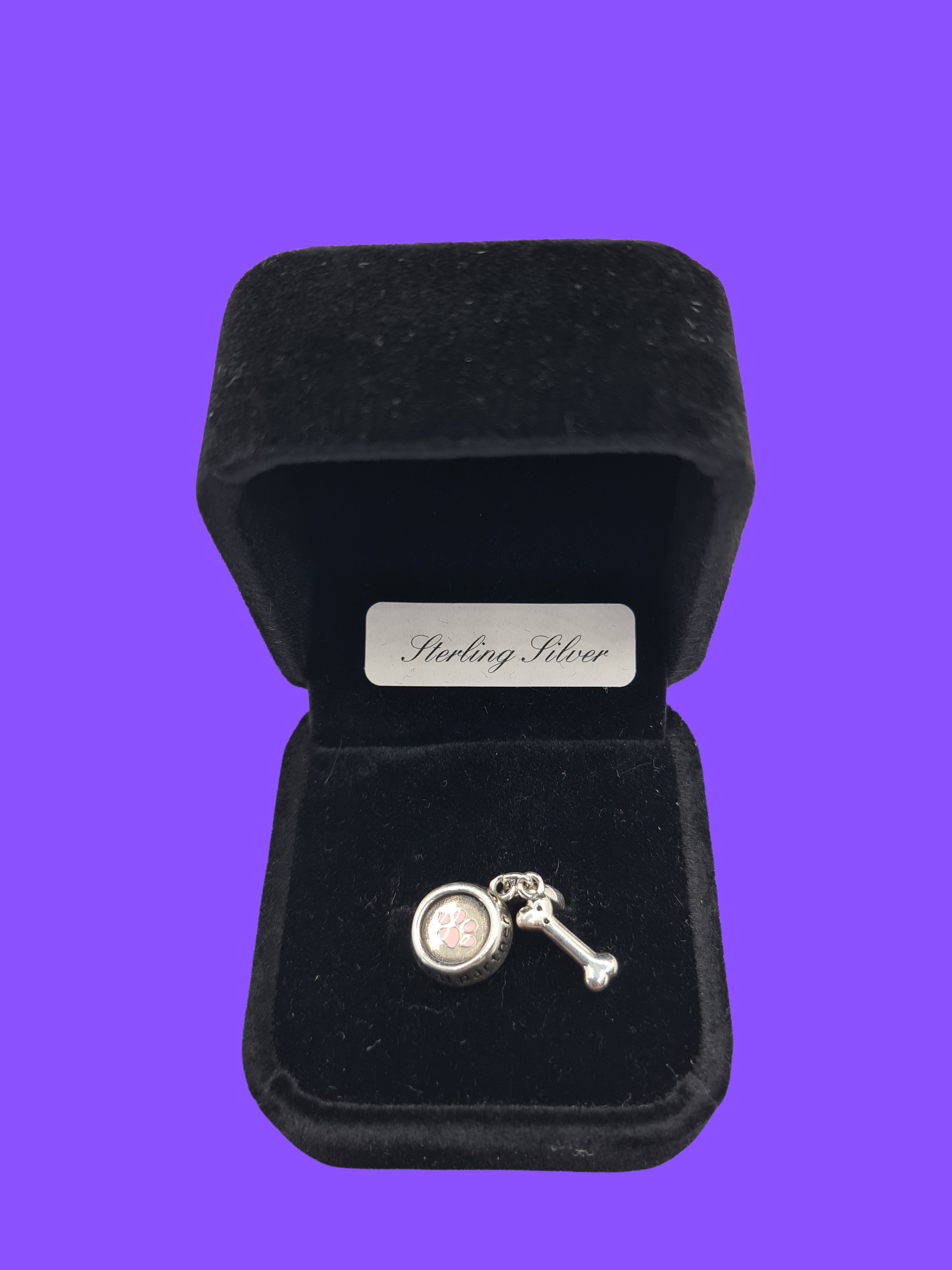 Dog Bowl and Bone Charm – 925 Sterling Silver