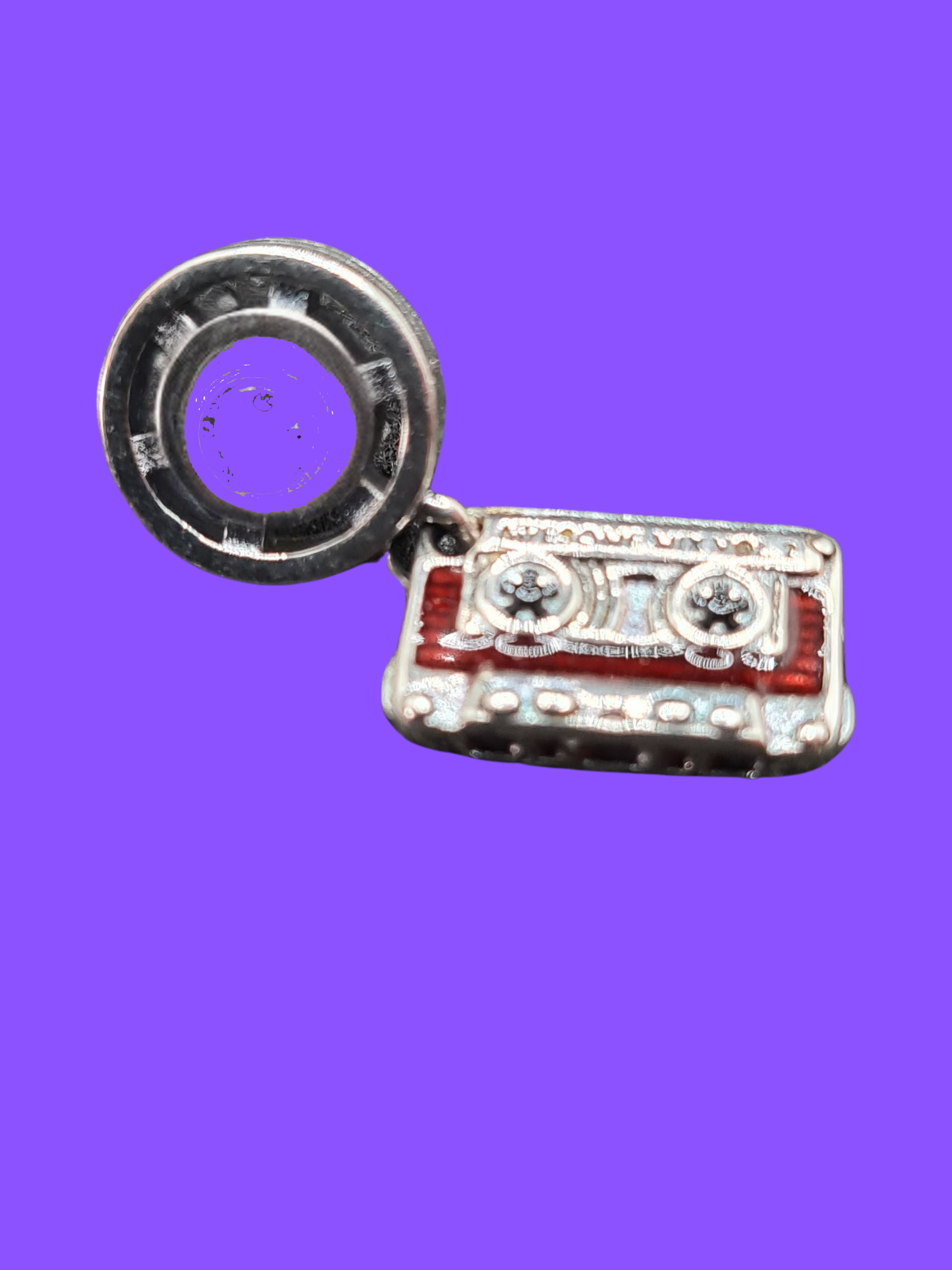 Music Cassette Charm – 925 Sterling Silver 
