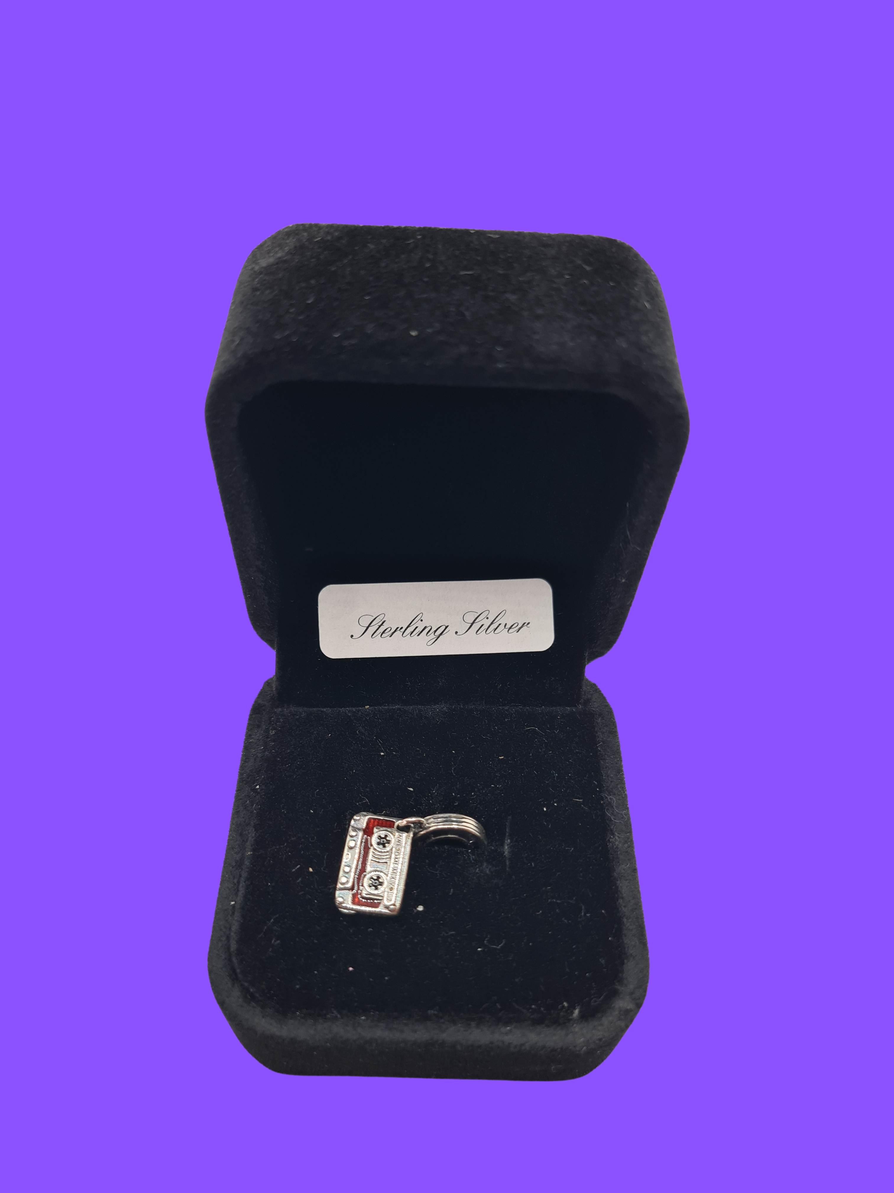 Music Cassette Charm – 925 Sterling Silver