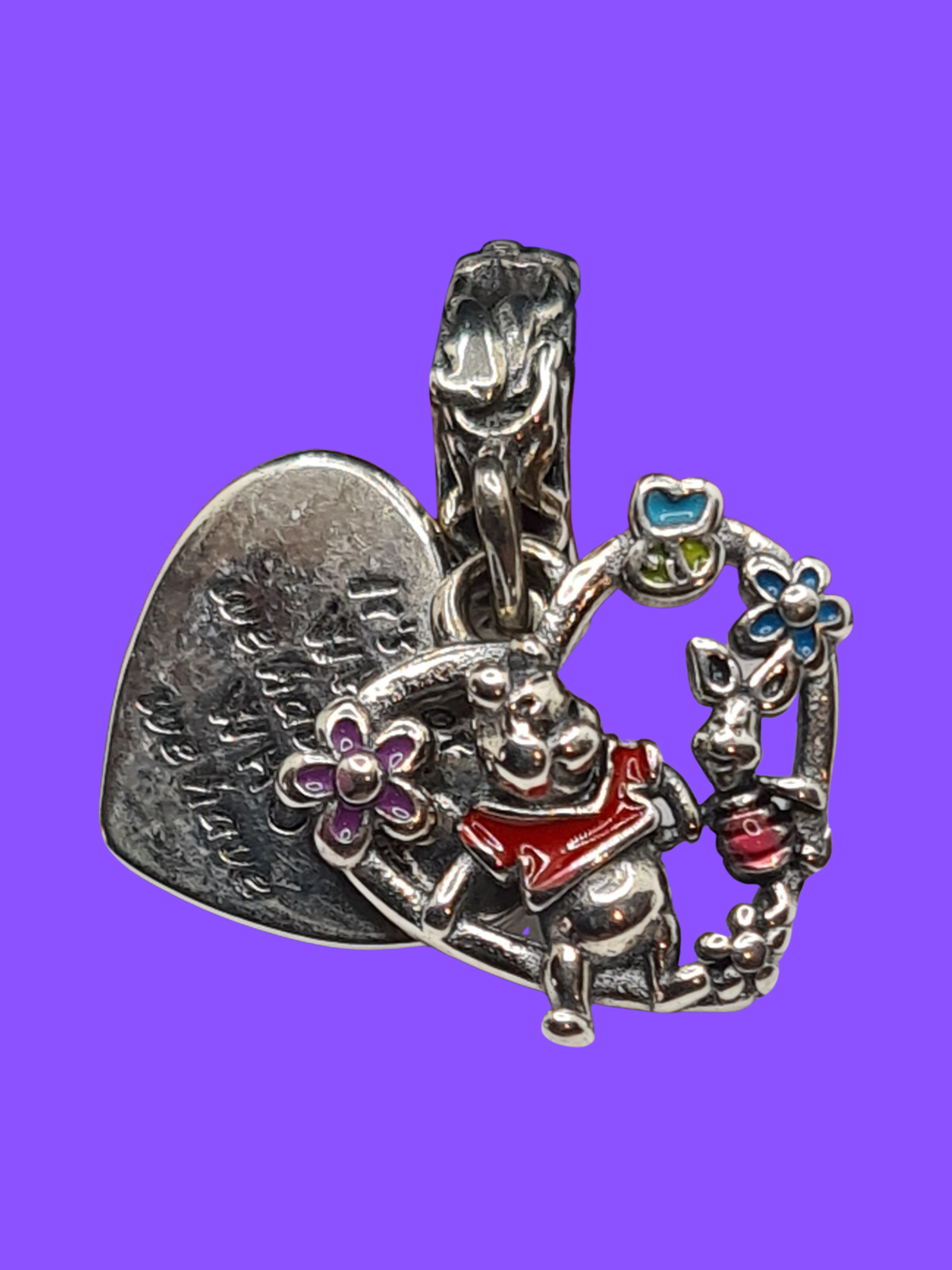 Winnie the Pooh and Piglet Charm – 925 Sterling Silver  