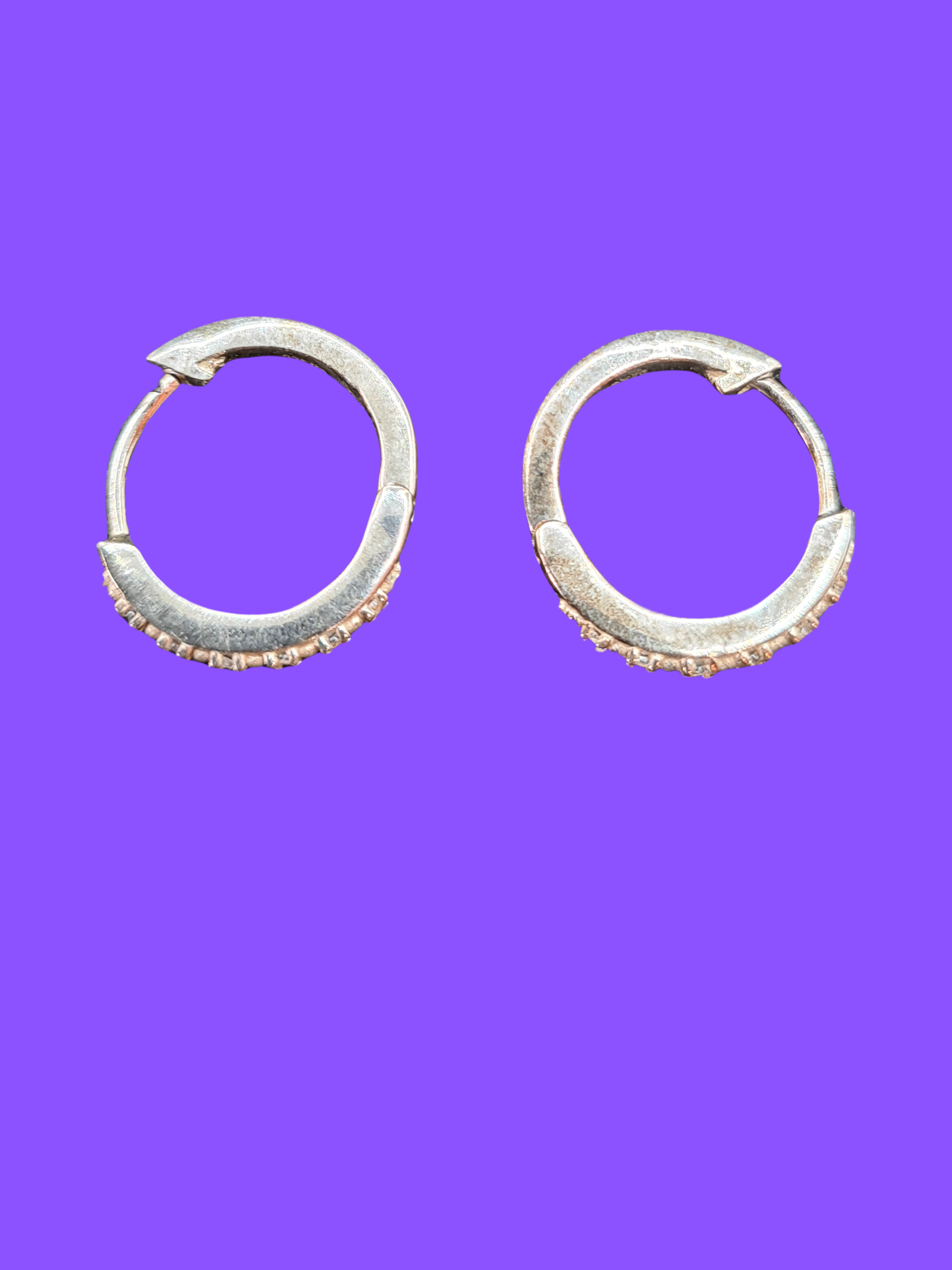925 Sterling Silver Round Earrings