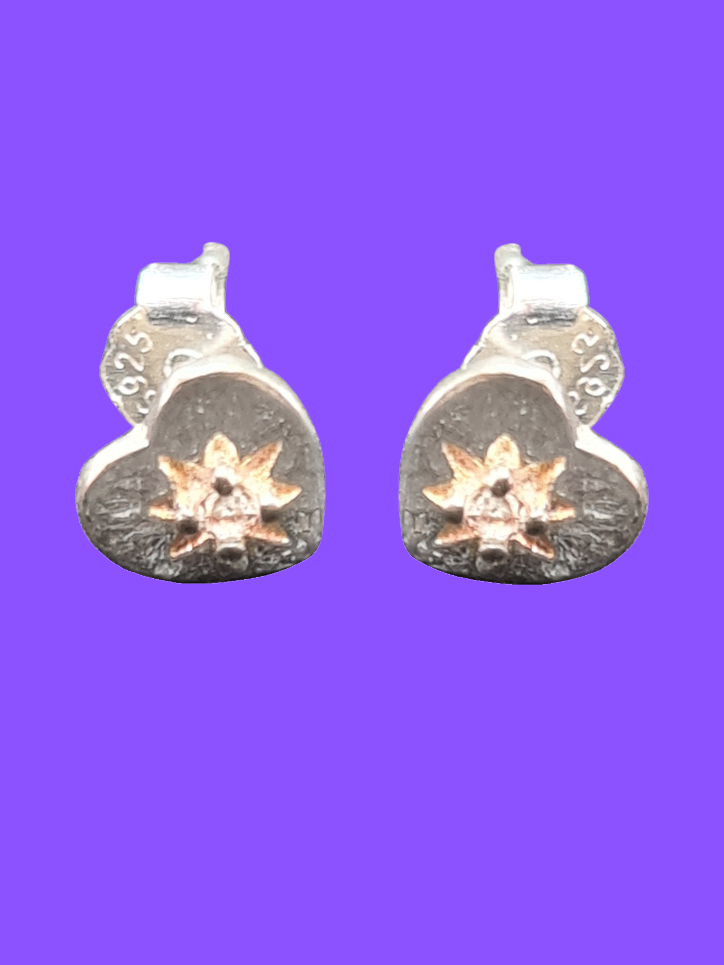 Heart Shaped (Small) Earrings - 925 Sterling Silver