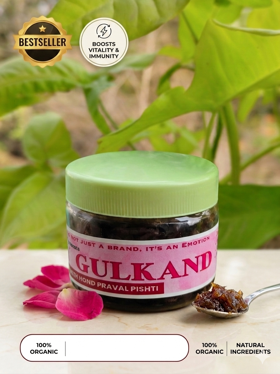 Honey Gulkand with Praval Pishti | Premium Ayurvedic Rose Preserve for Cooling & Digestive Wellness