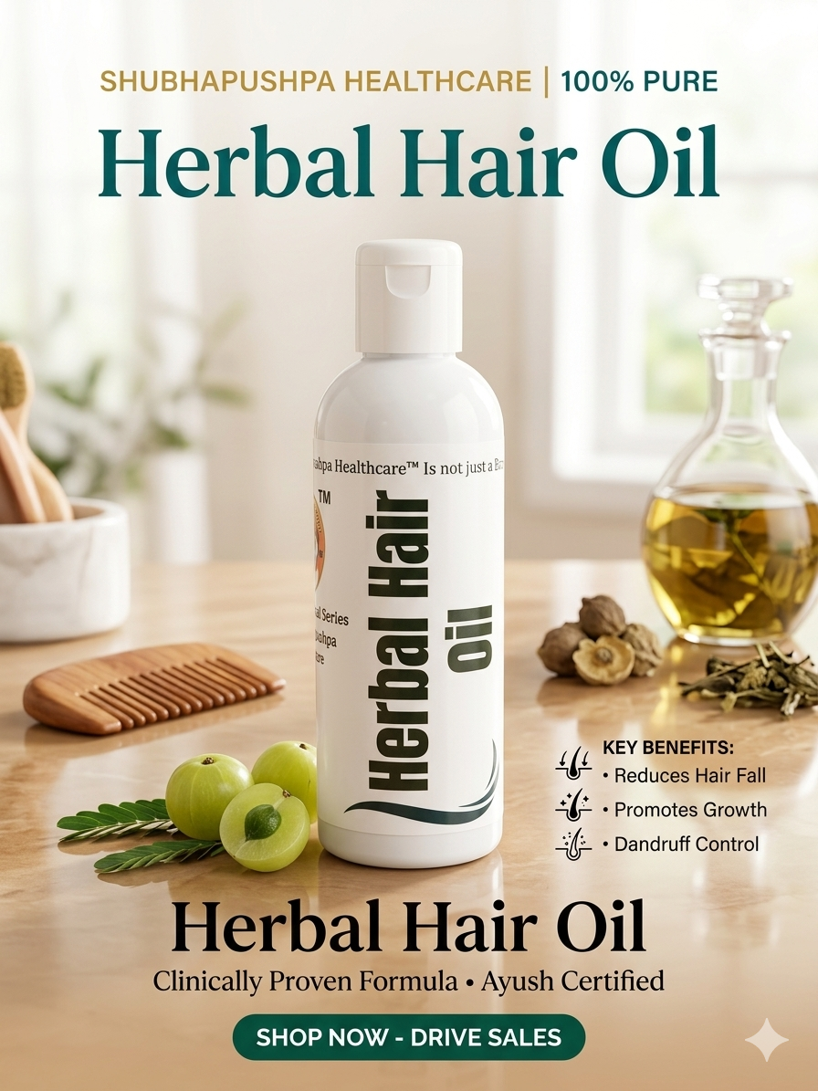 Herbal Hair Oil for Hair Growth & Hair Fall Control | Premium Ayurvedic Hair Oil