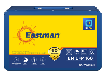 Eastman Solar Inverter and Battery Smart 1250 with Lithium ion battery LFP 160 -100 ah 60 month warranty 