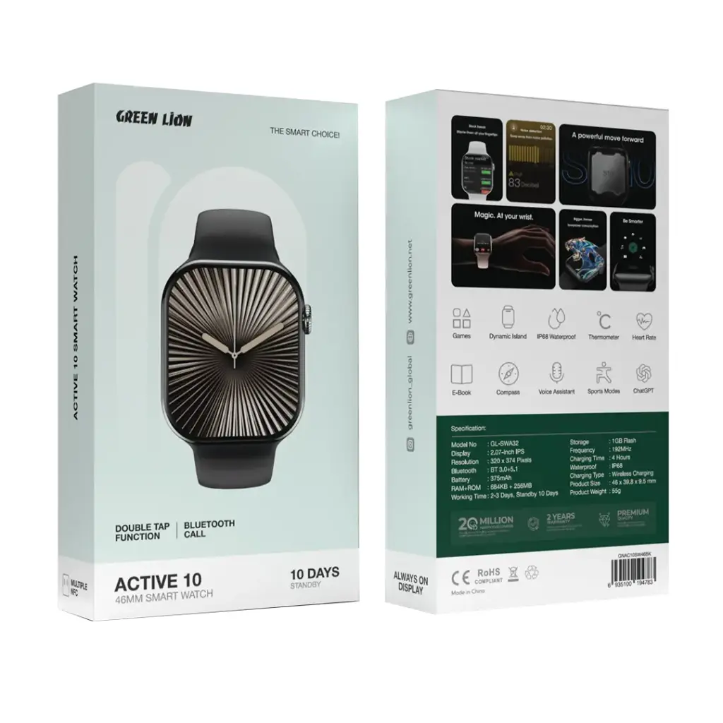 Active 10 46mm Smart Watch green lion