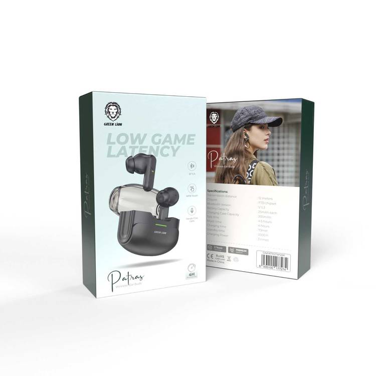 Patras Wireless Earbuds green lion