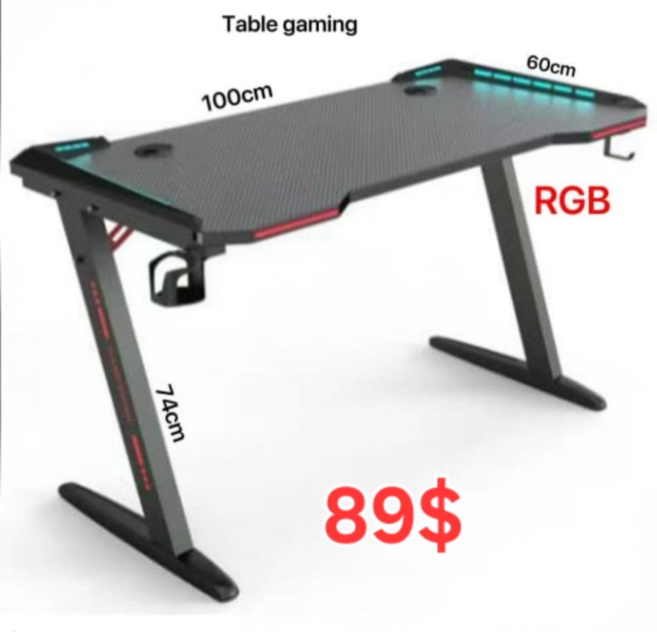 100cm RGB Gaming Desk
