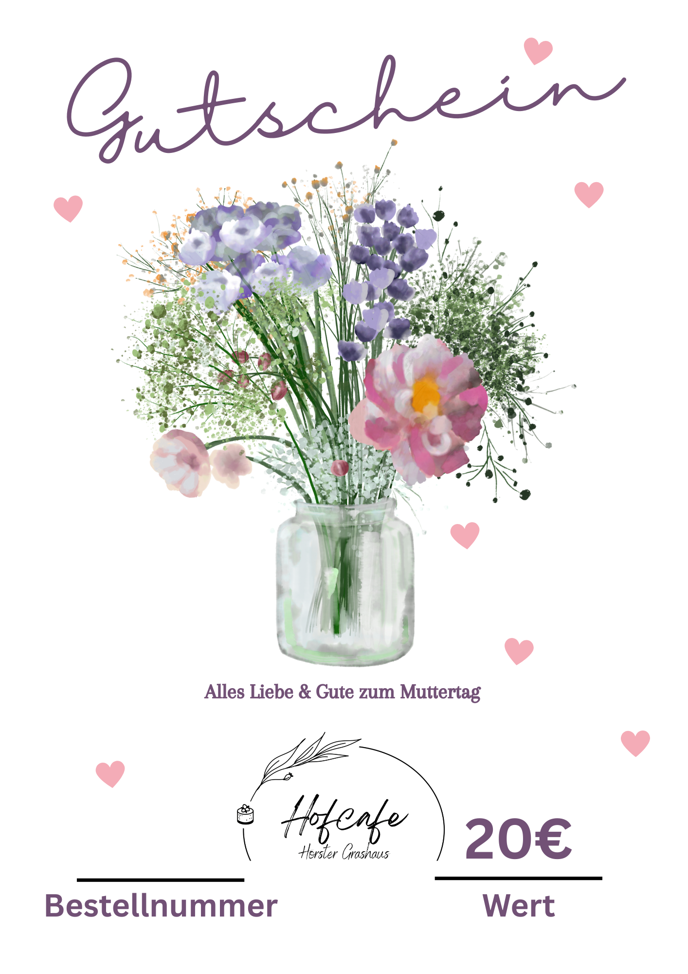 Geschenkgutschein 20€ Motiv Muttertag