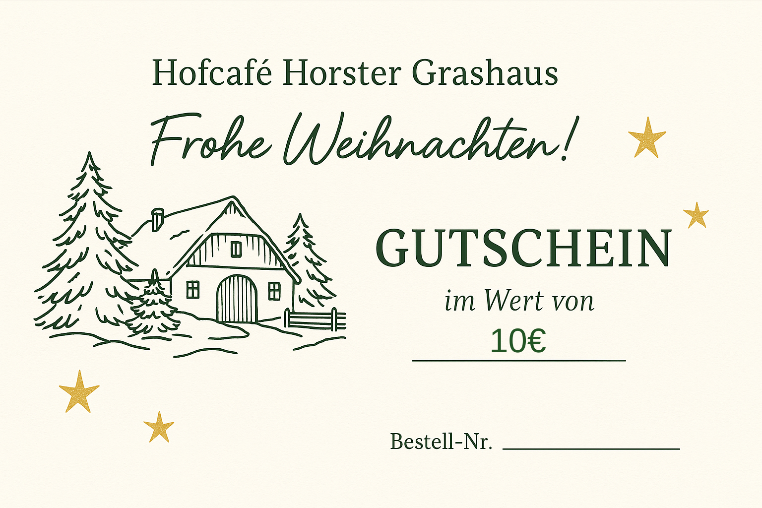 Geschenkgutschein 10€ Motiv Weihnachten