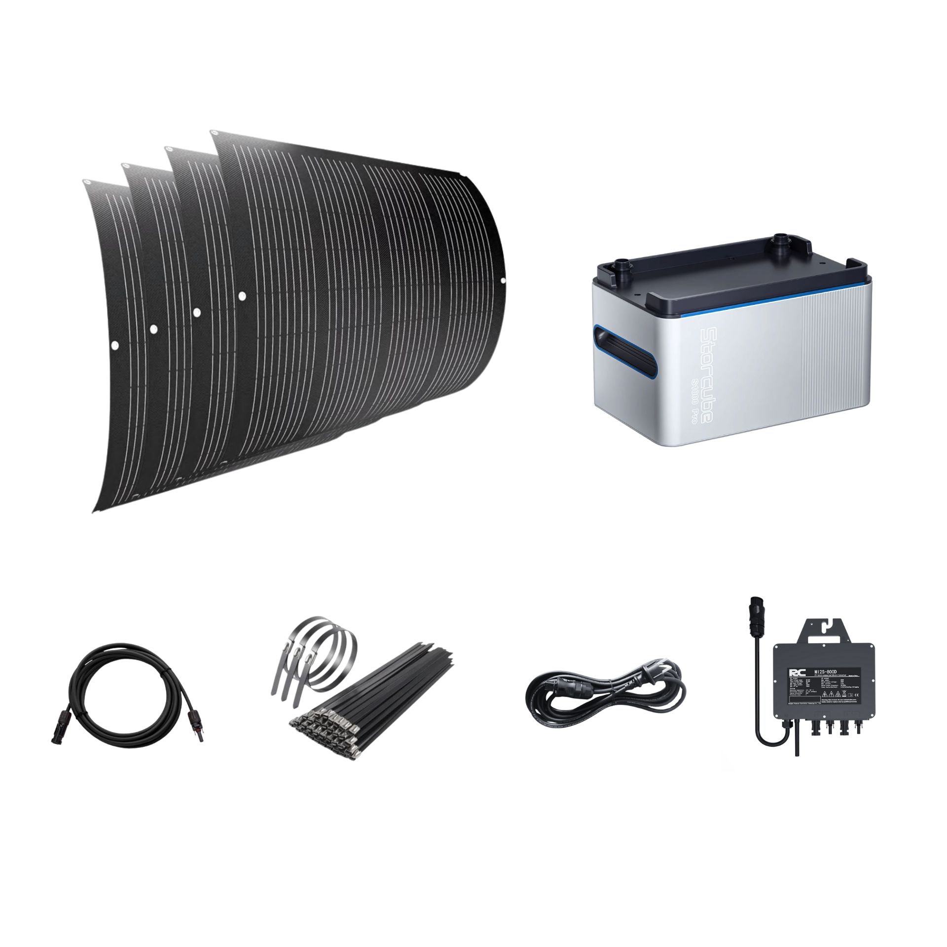 800W Balkon-Solarkit mit Speicher