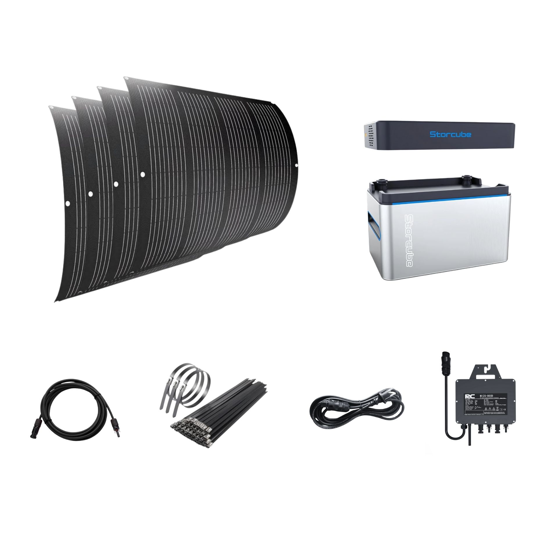 800W Balkon-Solarkit mit Speicher & Power-Hub