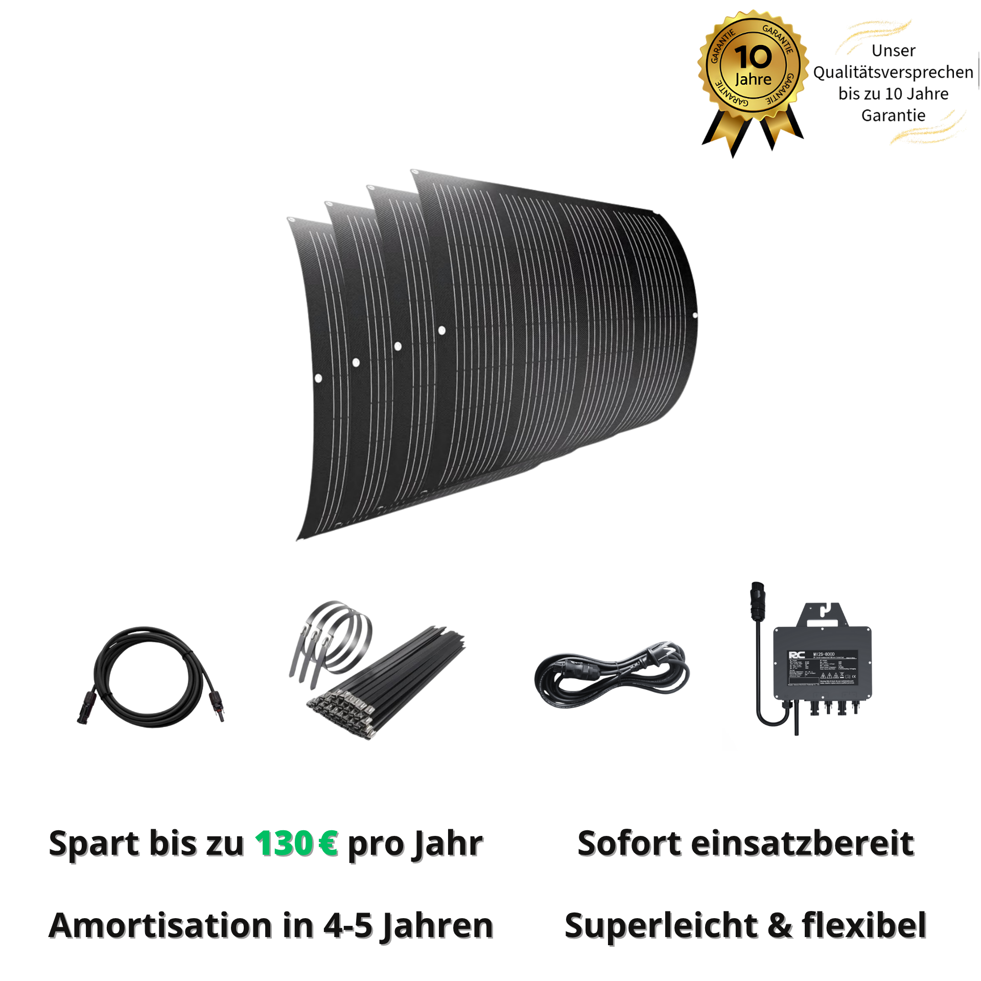 Ultraleicht Flexibel 800W Solarkit