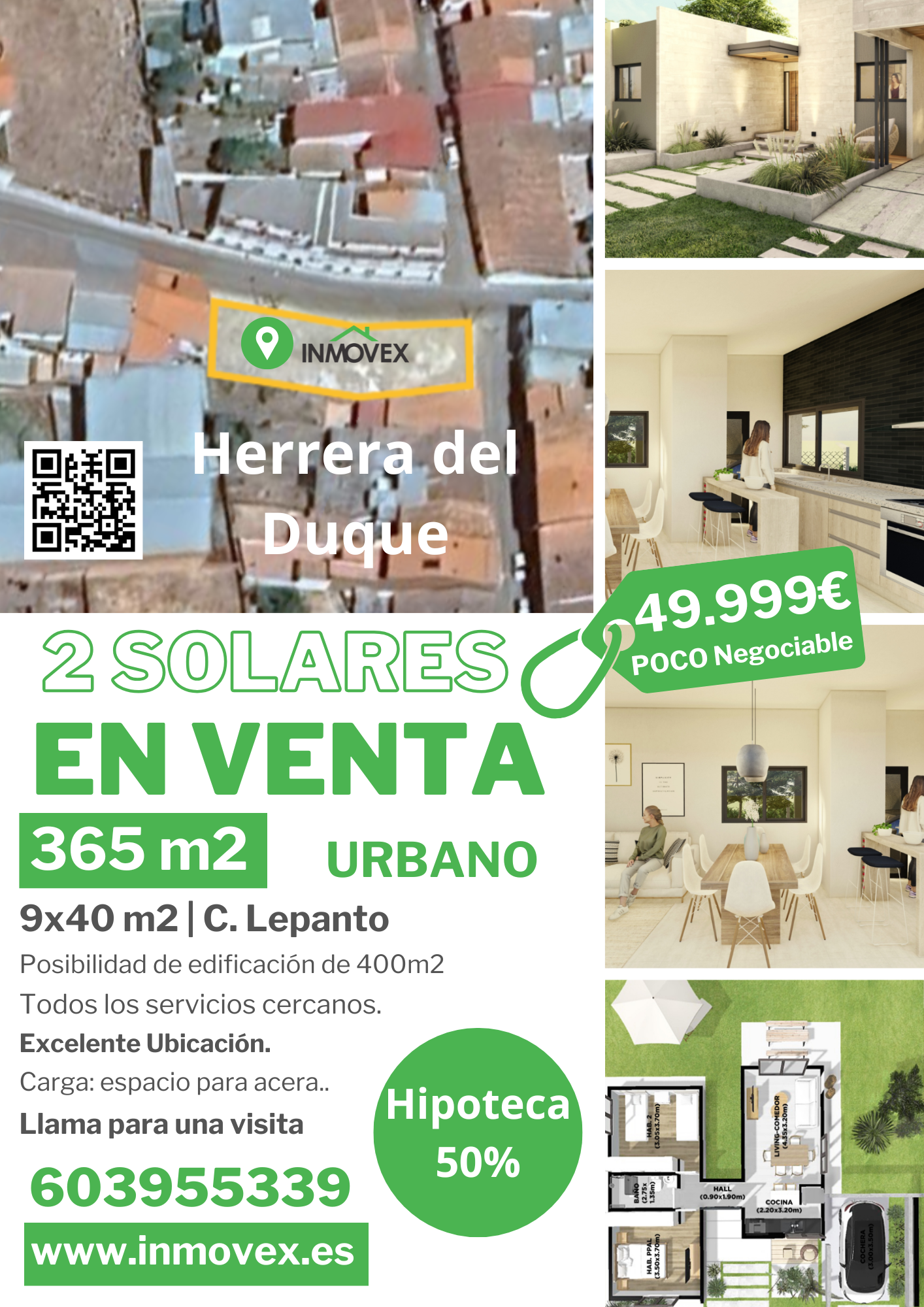 Dos solares en el centro de Herrera del Duque (IXV24)