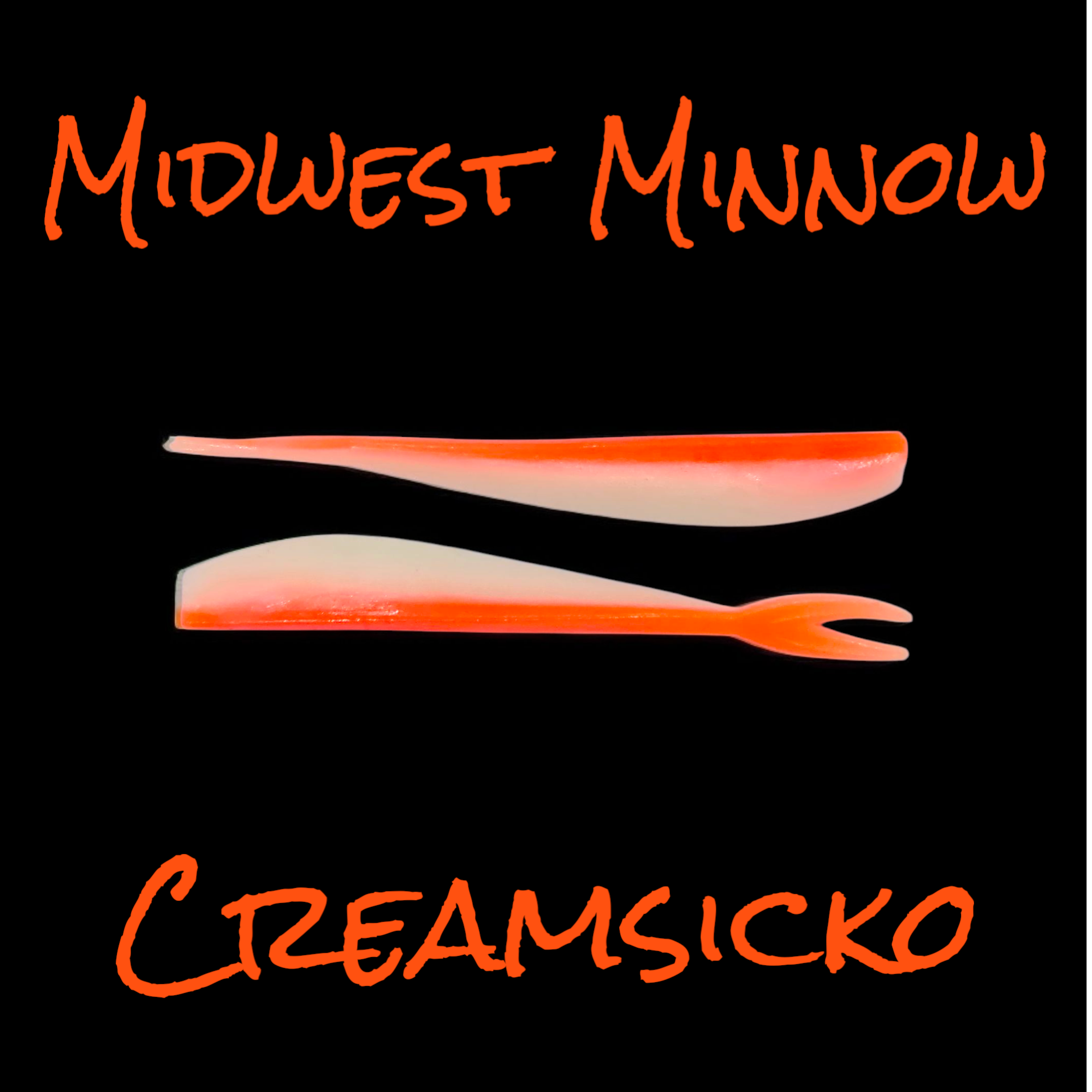 Creamsicko - Midwest Minnow 4'' Soft Plastic Split Tail Minnow