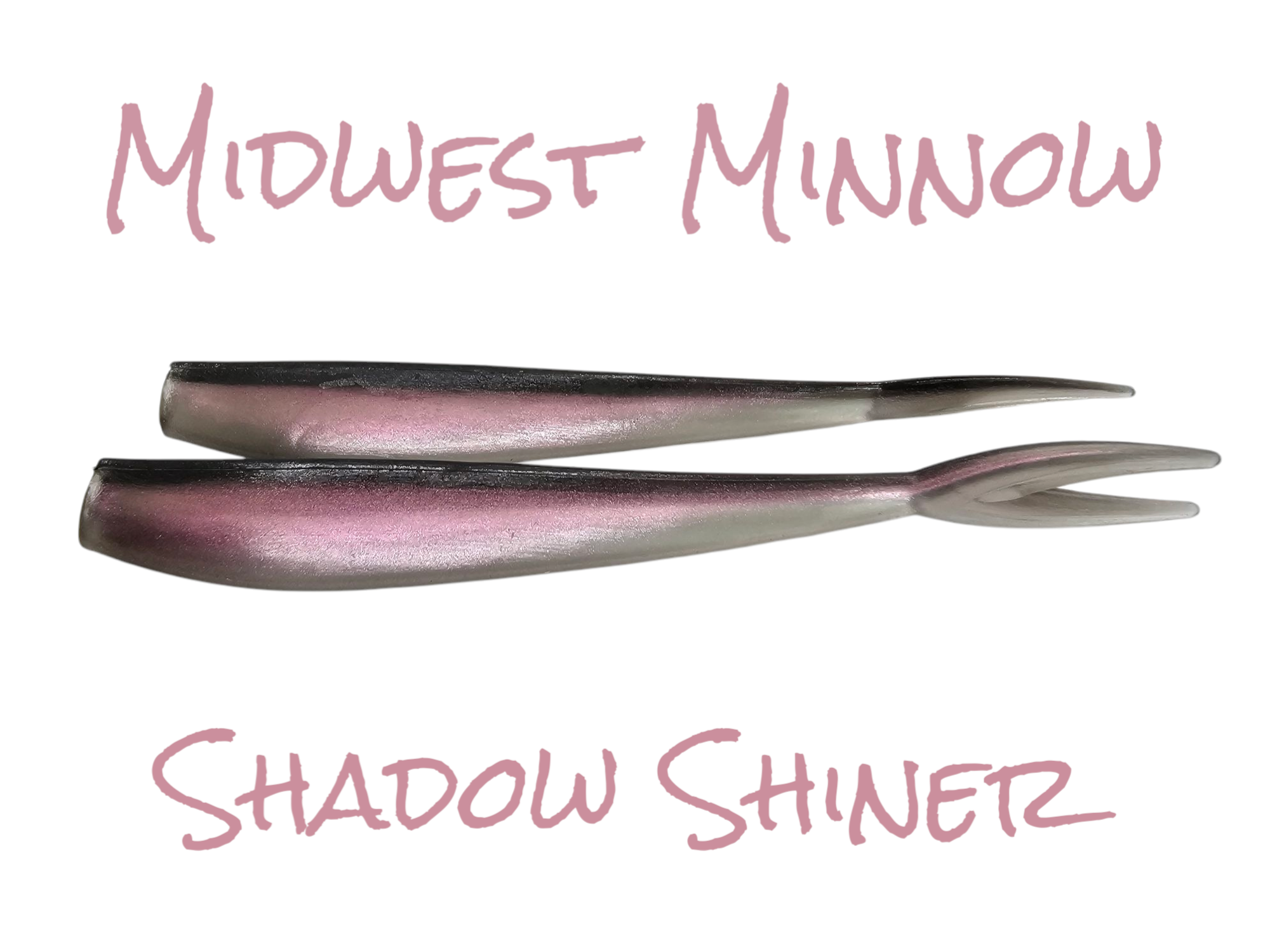 Shadow Shiner- Midwest Minnow 4'' Soft Plastic Split Tail Minnow