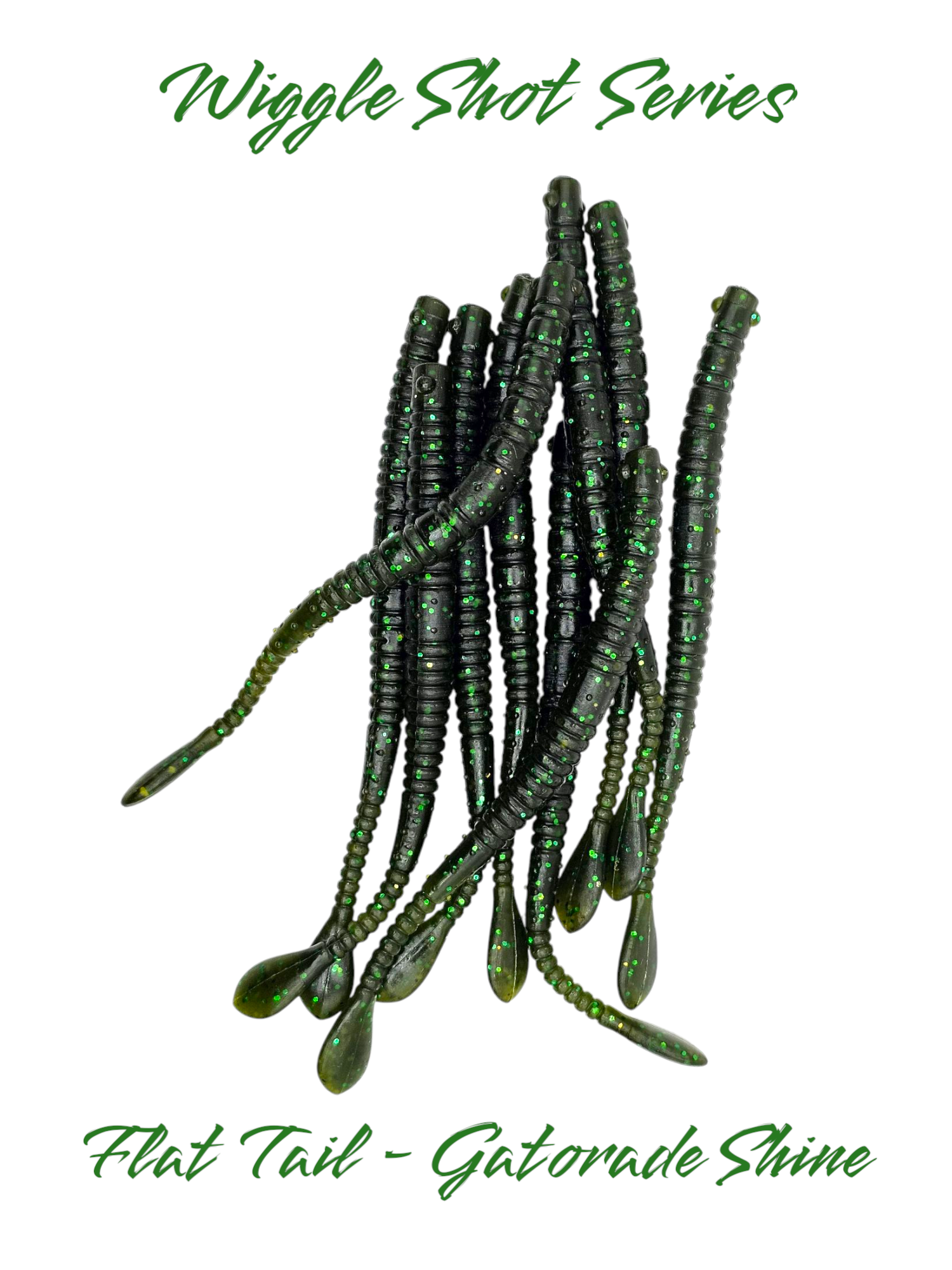 Wiggle Shot Series 4.5'' Soft Plastic Flat Tail Worm