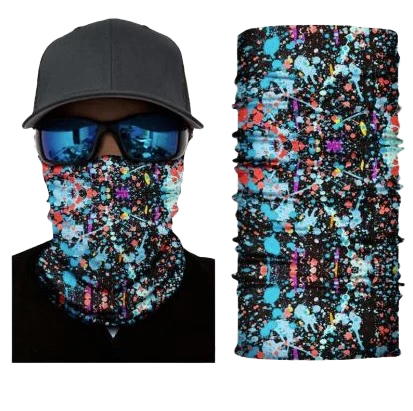 Paint Splatters Neck Gaiter for Fishing, Sun & Wind Protection – Live Two Fish