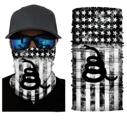 Don’t Tread On Me Neck Gaiter – Patriotic UV Face Shield by Live Two Fish