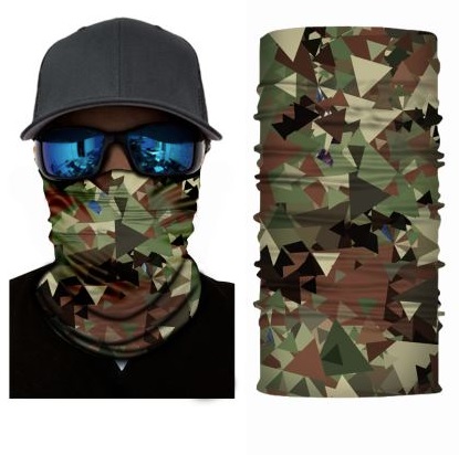 Wacky Camo Neck Gaiter – Modern Camo Face Shield by Live Two Fish
