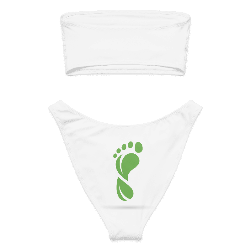 White Foot Bikini Set