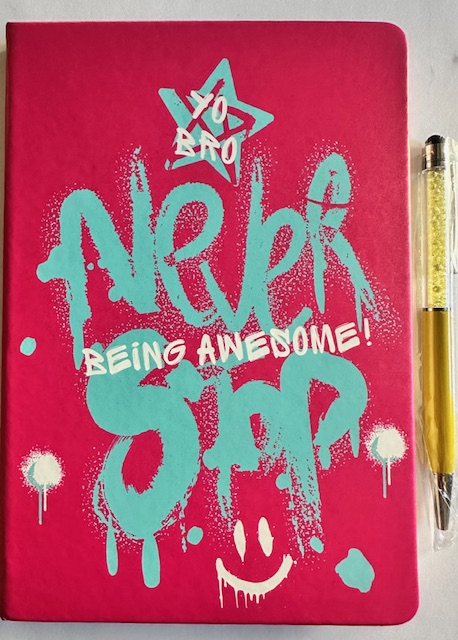 Yo Bro Never Stop Being Awesome! - Graffiti Design Notebook & Glitter Pen
