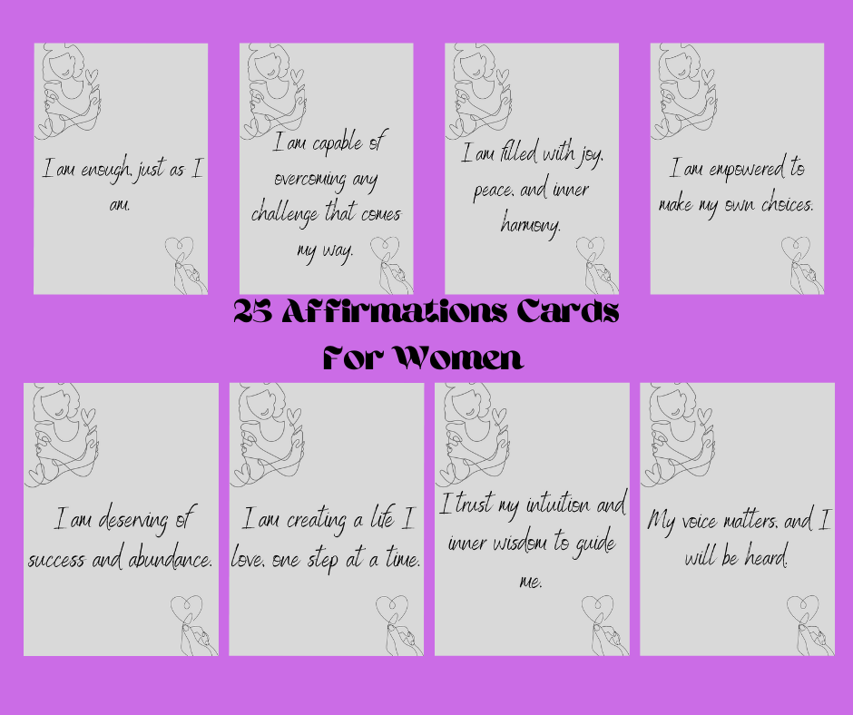 Affirmation Cards for Women | 25 Cards