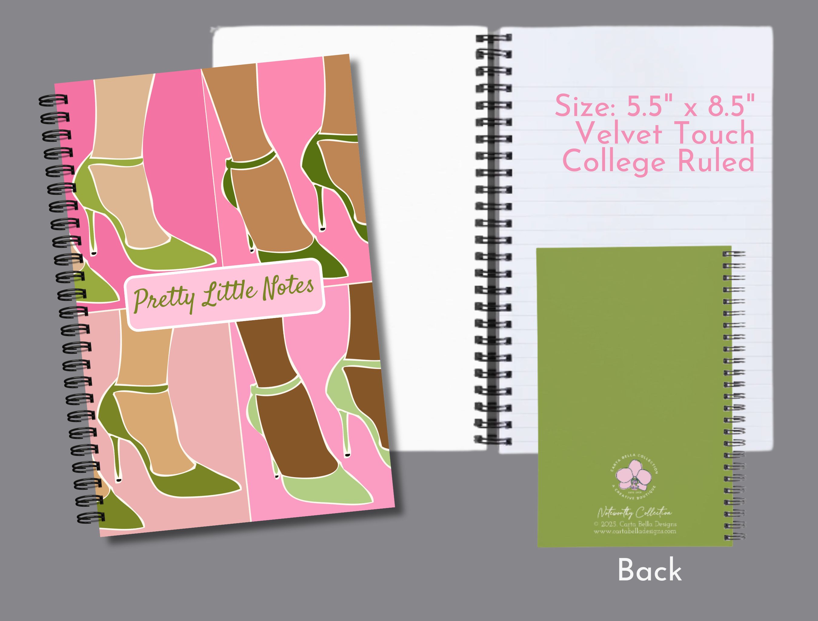 Pink and Green Notebook- Pretty Little Notes