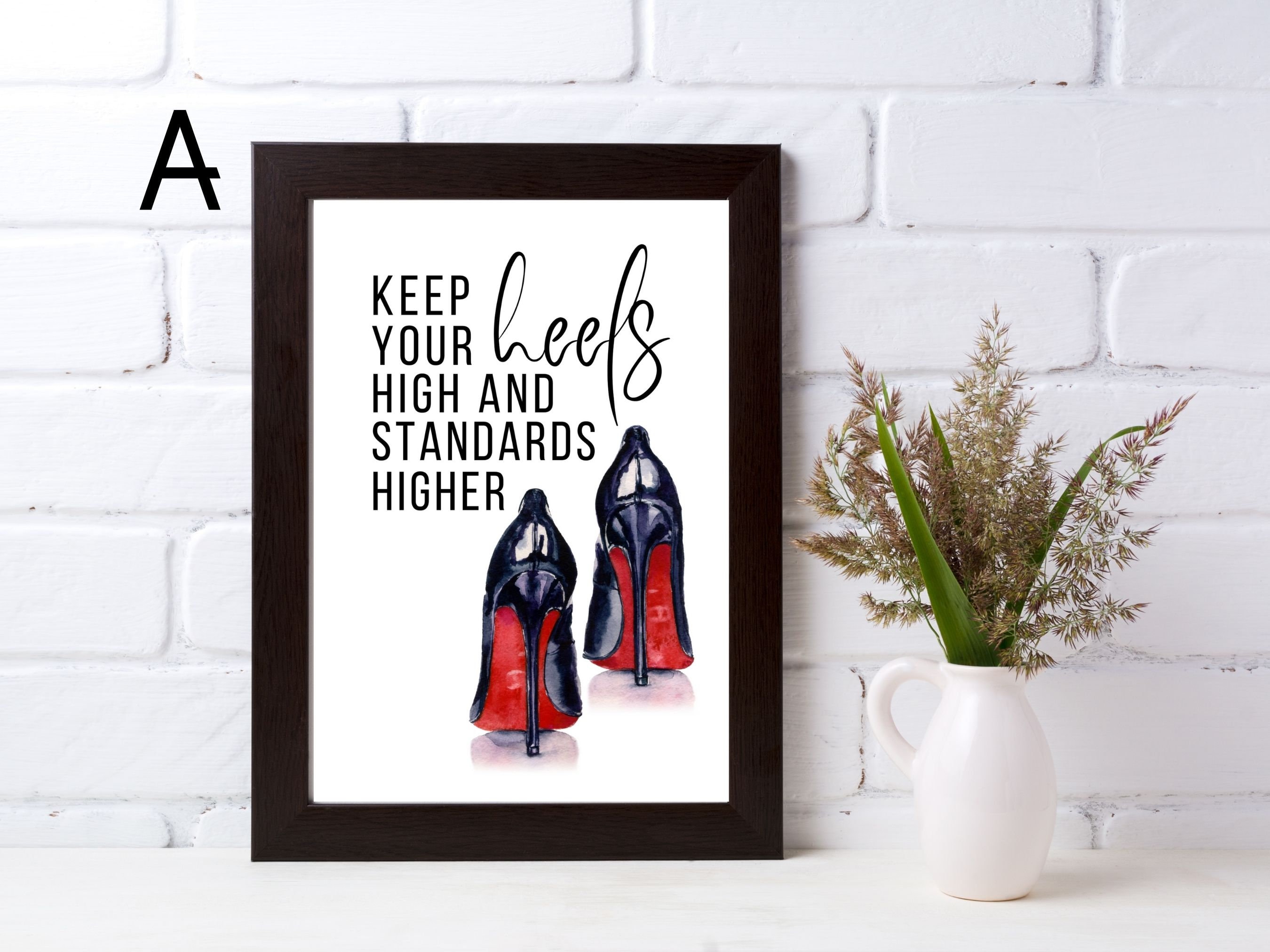 Printable Louboutin Heels Poster - High Heels & Stiletto Black Heels Digital Download