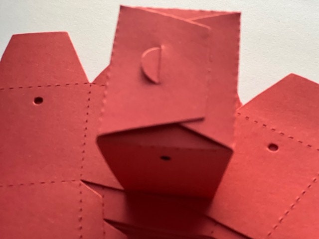 Red Takeout Box Party Favors - Set of 12 Small Boxes for Gifts & Decor
