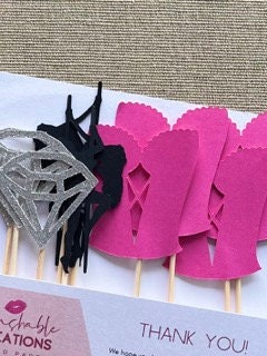 Glamorous Bridal Shower & Engagement Cupcake Toppers - Set of 12 Unique Designs 