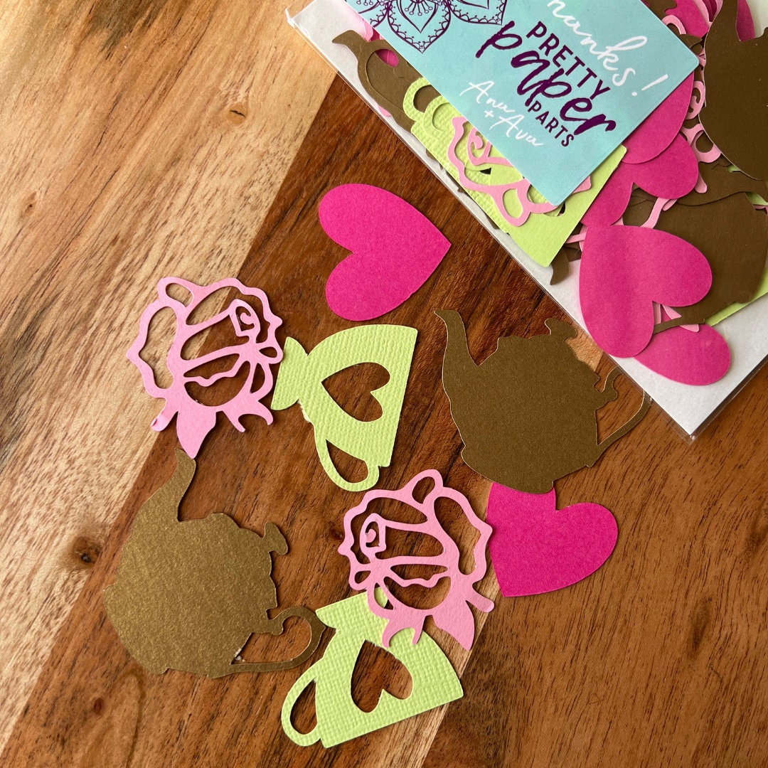 Tea Party Confetti, tea party favors, teapot confetti, antique tea pot confetti Tea Party Décor, Tea Party birthday, Tea Party Theme