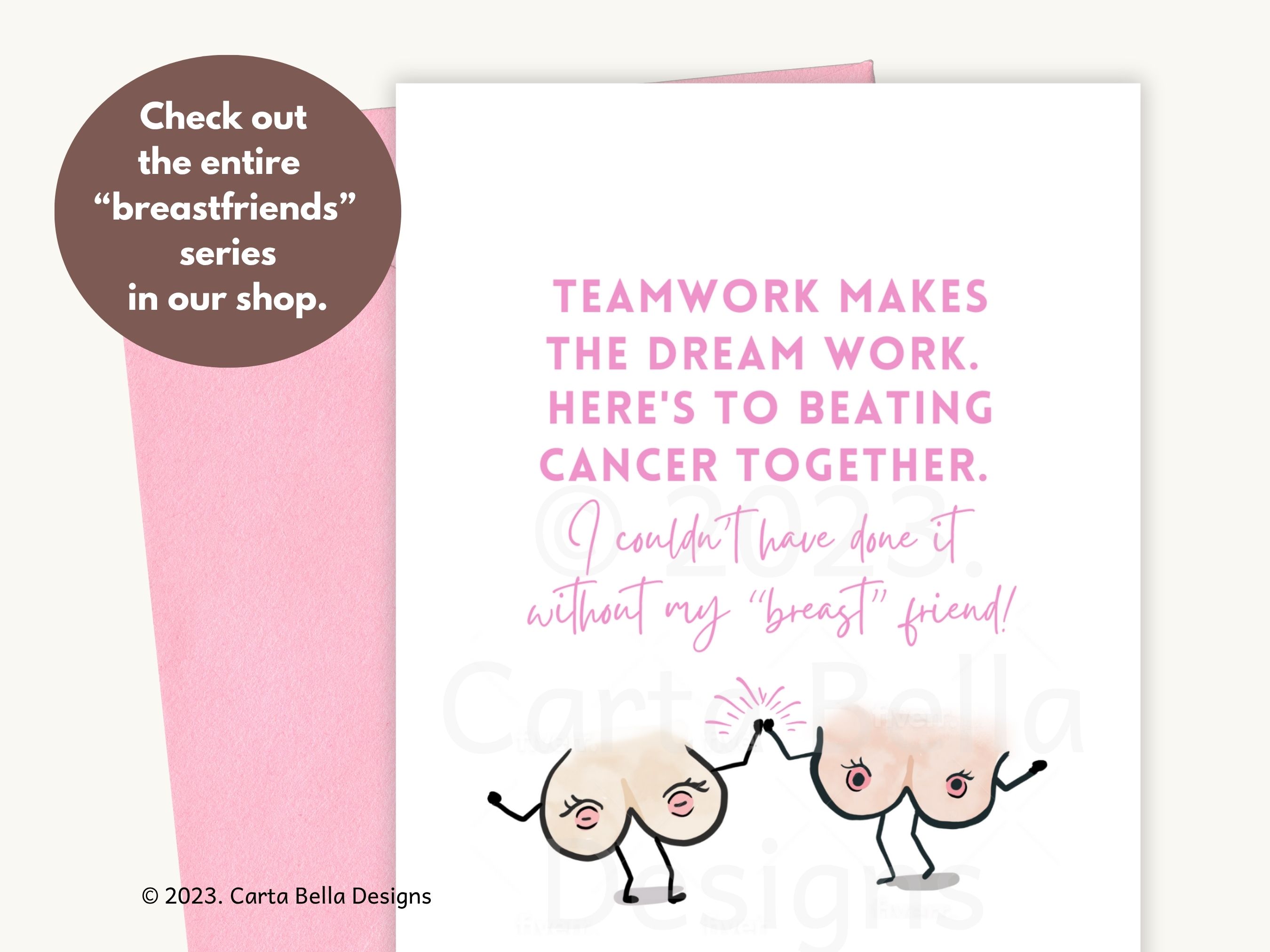 Breast Cancer Support Card - Heartfelt Encouragement for Survivors and Warriors