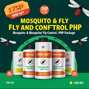 Mosquito and fly control php package for 1000sft are three times usable-1080BDt