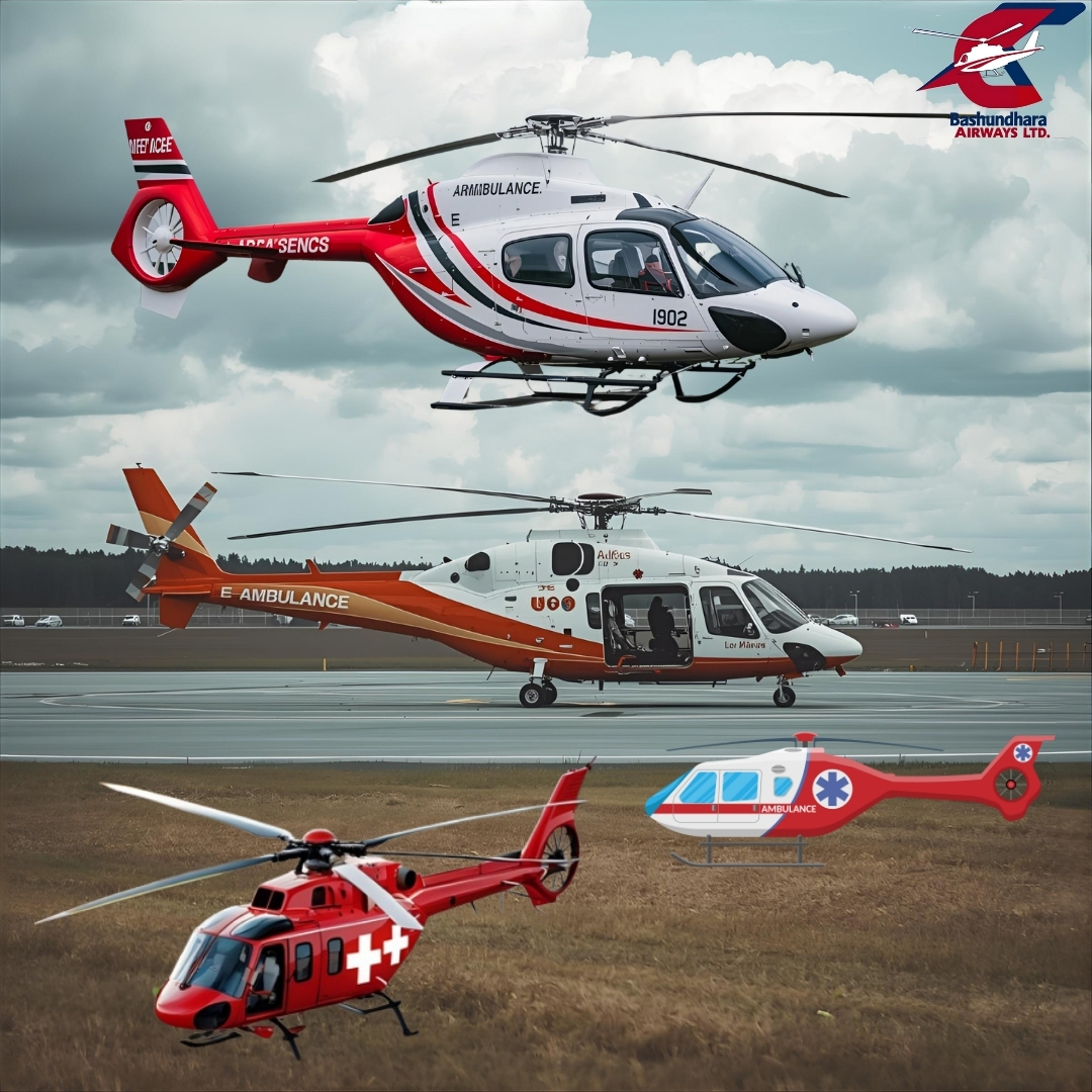 Emergency Medical Helicopters | Air Ambulance Service | Helicopter Rent | Bashundhara Airways Ltd. 1 Hour Flying 