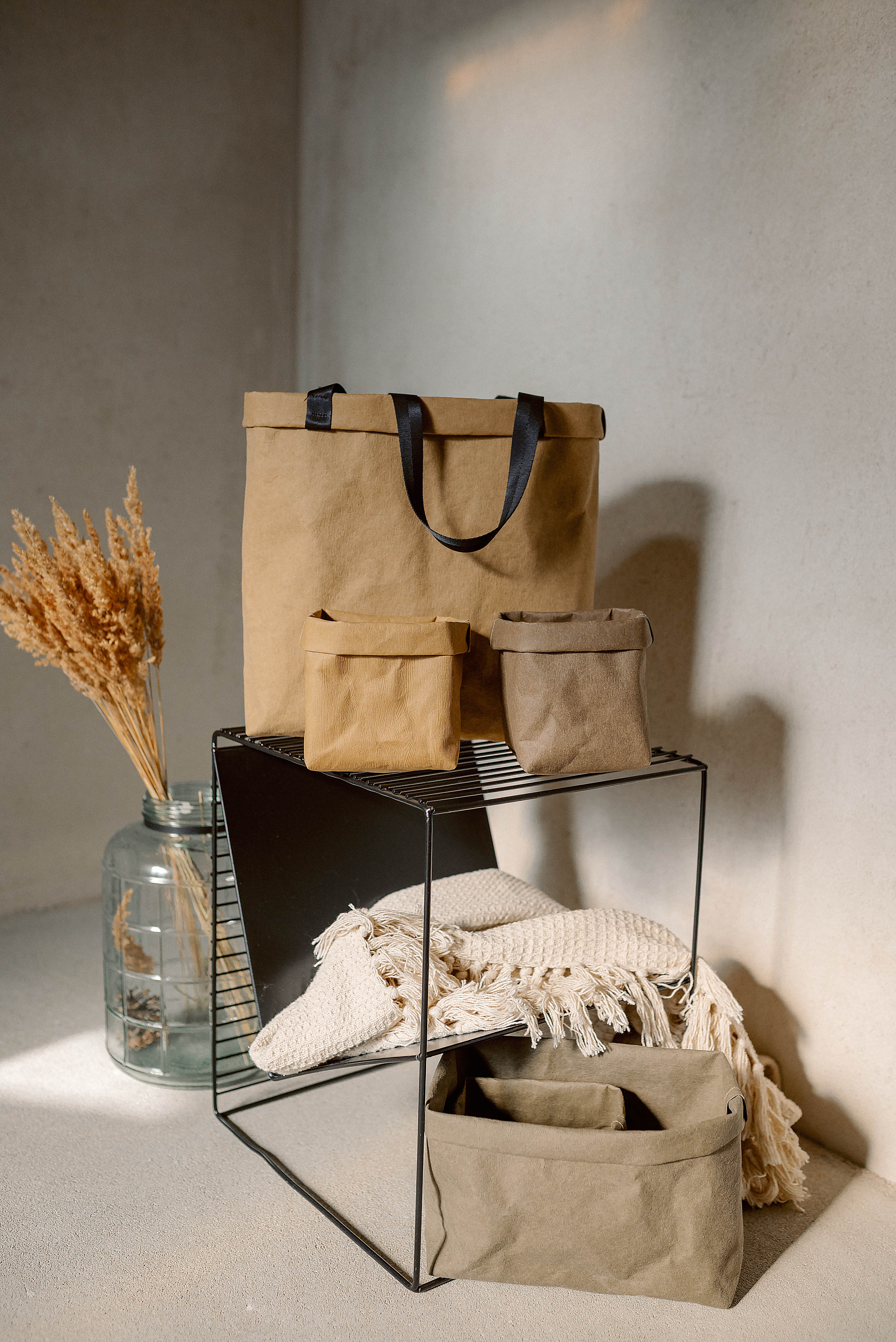 Popierinės odos krepšiukai