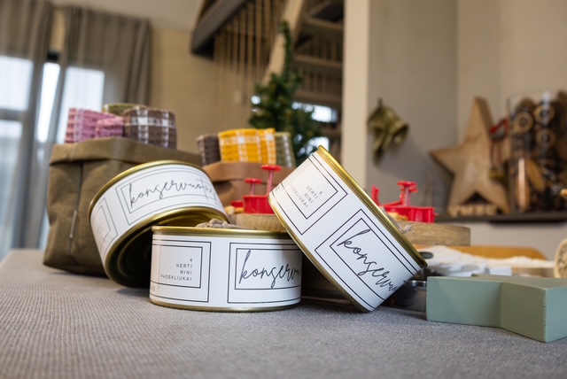 Mini nertų padėkliukų konservas 