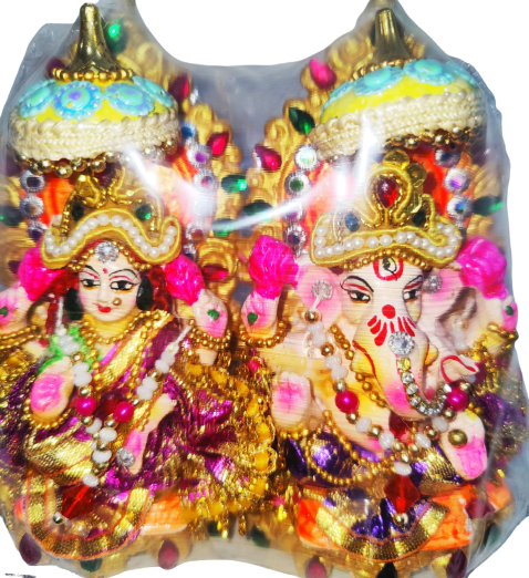 Statue Laxmi Ganesh 8.5x9"